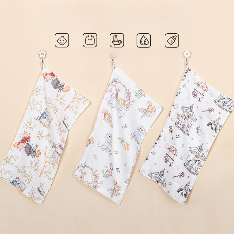 Žínka na tvár pre novorodencov z bambusovej priadze s motívom kresleného, 40-count vlákna, 42 g, absorpcia 0–5 s