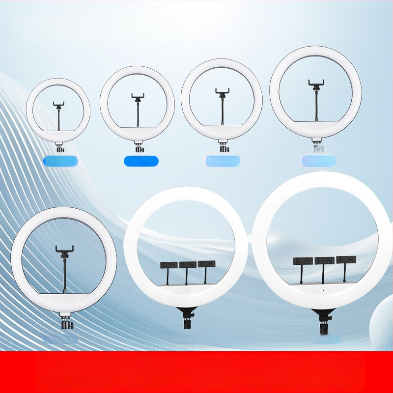 LED пръстен осветление за жив стрийминг и fotografия, 3 температури на светлината, 10–50W, 220V, персонализирана обработка