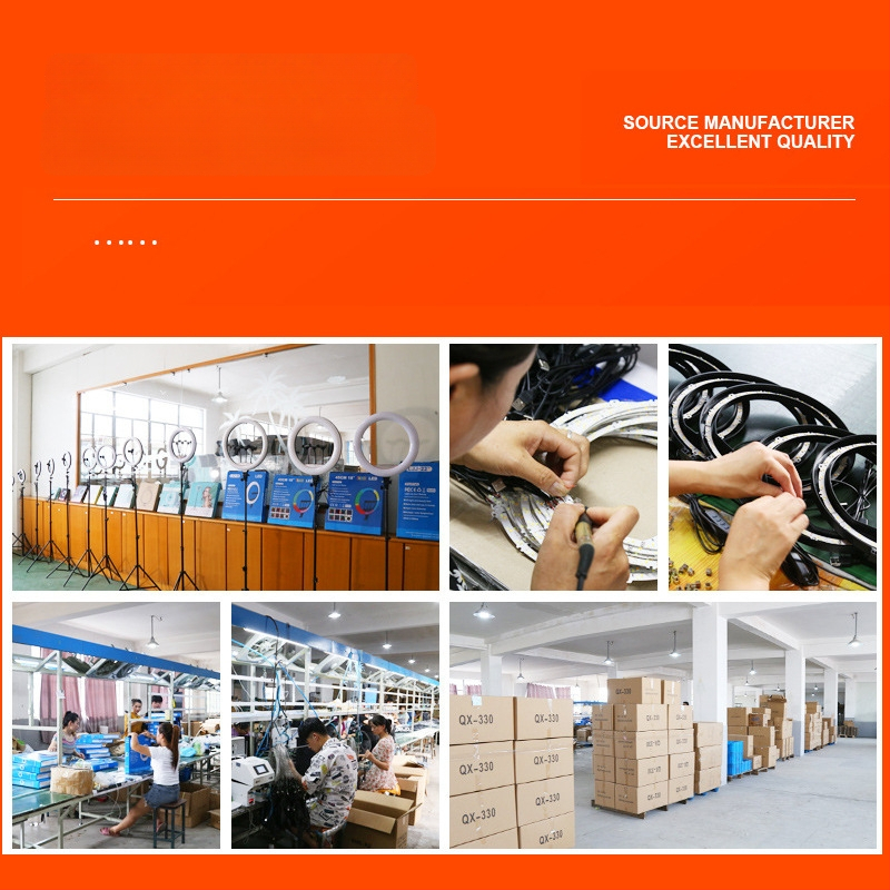 LED пръстен осветление за жив стрийминг и fotografия, 3 температури на светлината, 10–50W, 220V, персонализирана обработка