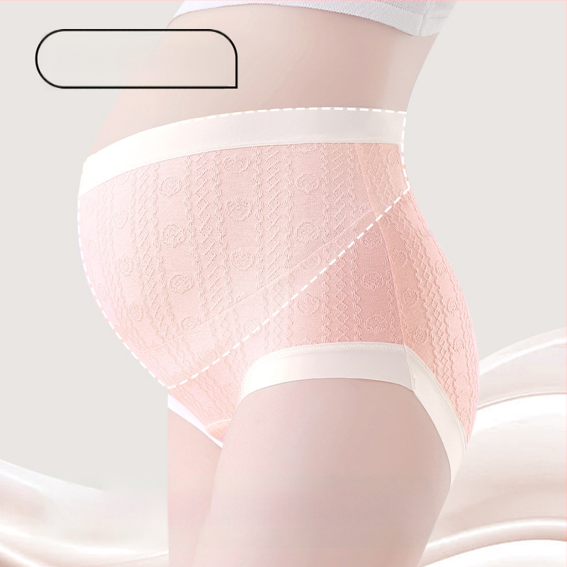 Tehotenské nohavičky s vysokým pásom a U-tvarnou oporou brucha, čistá bavlna, priedušné, 100% bavlna v rozkroku, na celý rok