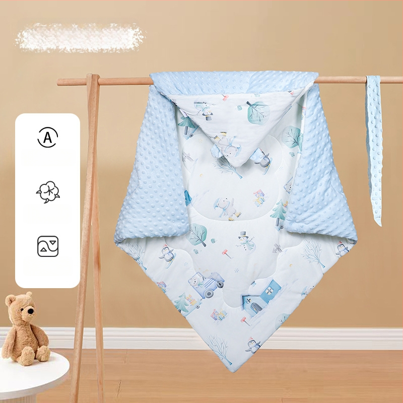 Пелена за завиване за новородени, дебела и ветроустойчива, тегло 0.55–1.0 кг, за пролет и есен