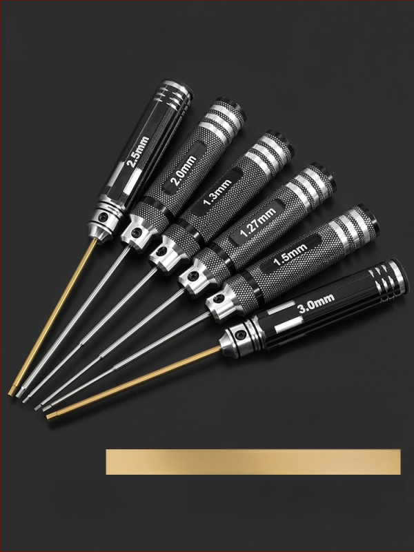 Set šesťuholníkových skrutkovačov pre model lietadla 1.27/1.3/1.5/2.5 mm, 6‑uholník