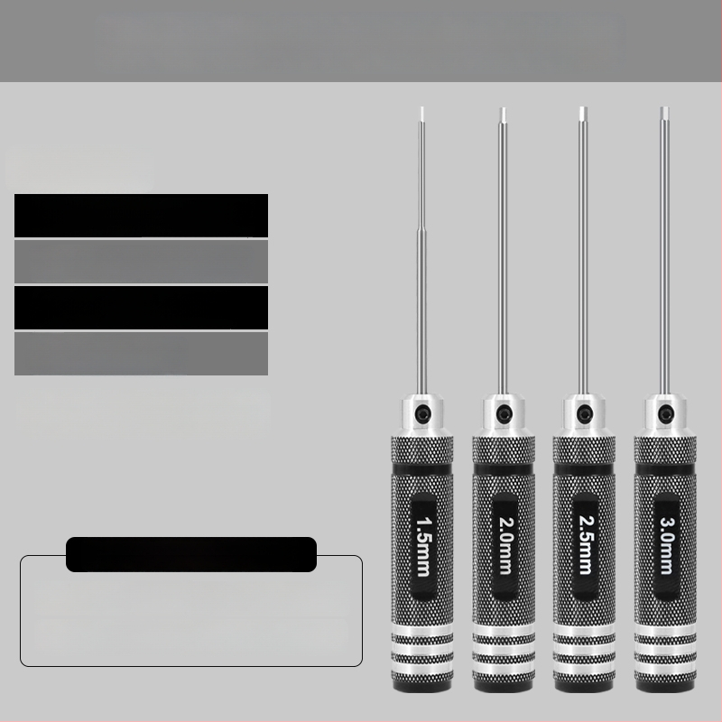 Set šesťuholníkových skrutkovačov pre model lietadla 1.27/1.3/1.5/2.5 mm, 6‑uholník