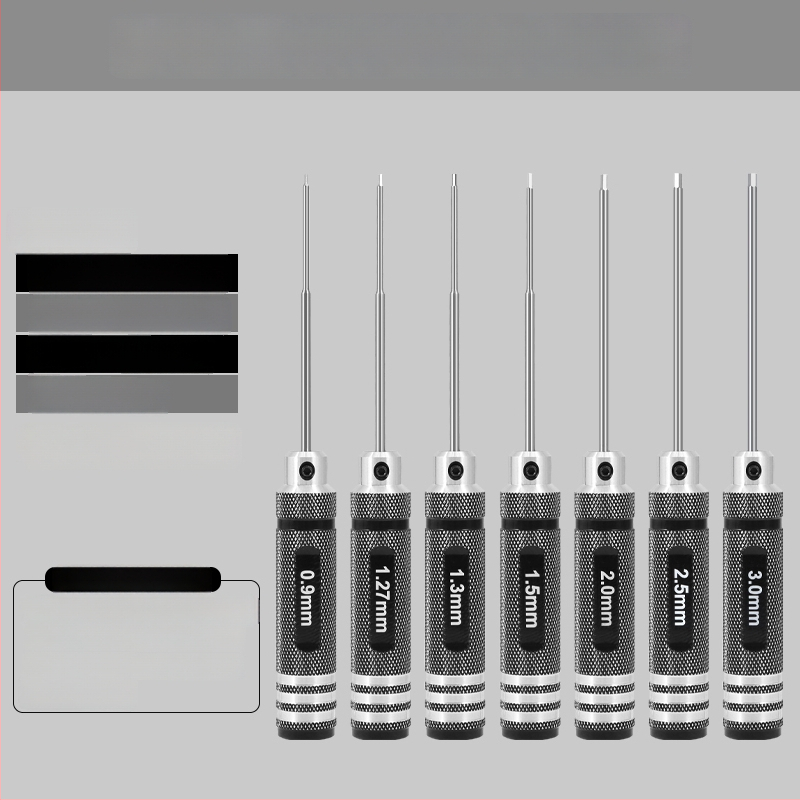 Set šesťuholníkových skrutkovačov pre model lietadla 1.27/1.3/1.5/2.5 mm, 6‑uholník