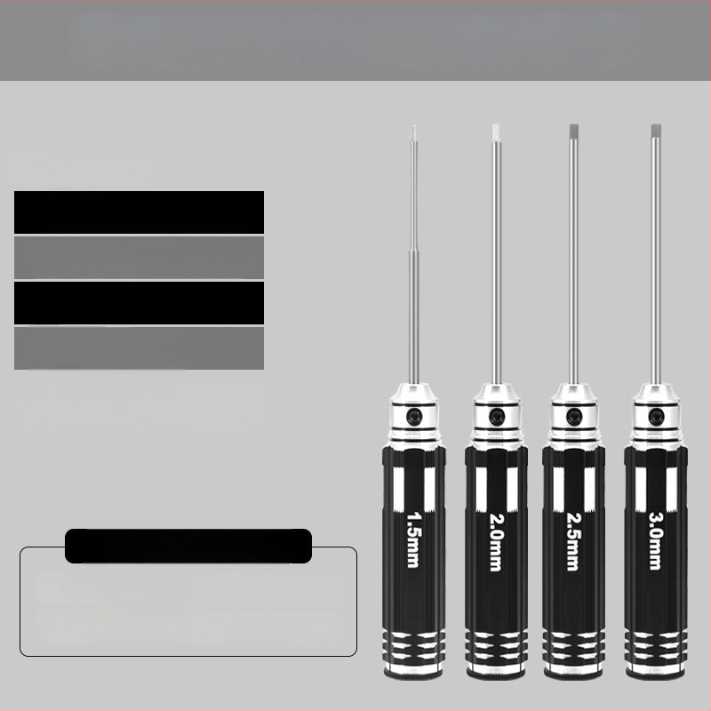 Set šesťuholníkových skrutkovačov pre model lietadla 1.27/1.3/1.5/2.5 mm, 6‑uholník