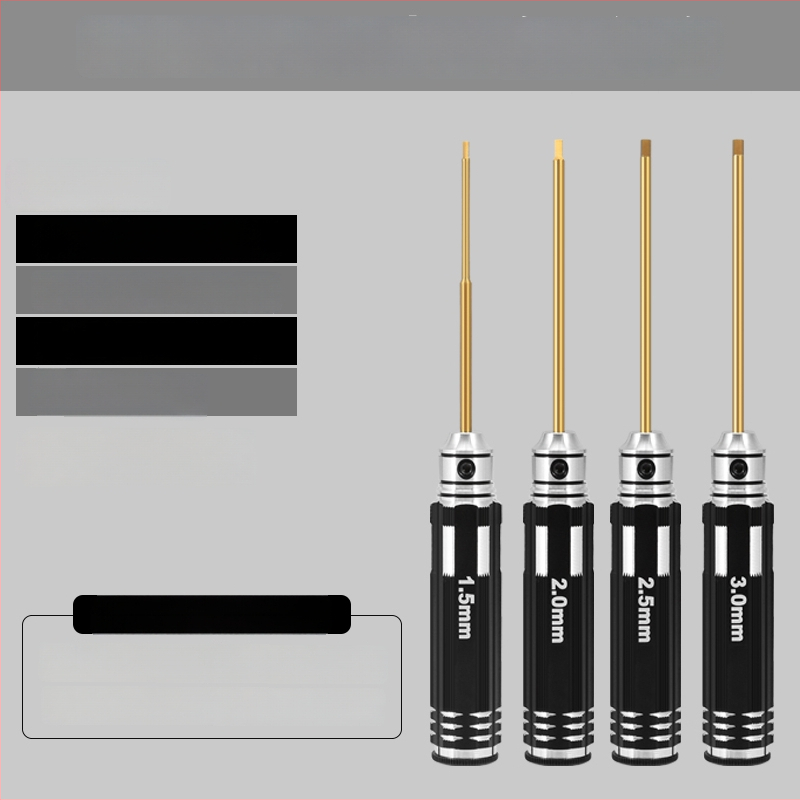 Set šesťuholníkových skrutkovačov pre model lietadla 1.27/1.3/1.5/2.5 mm, 6‑uholník