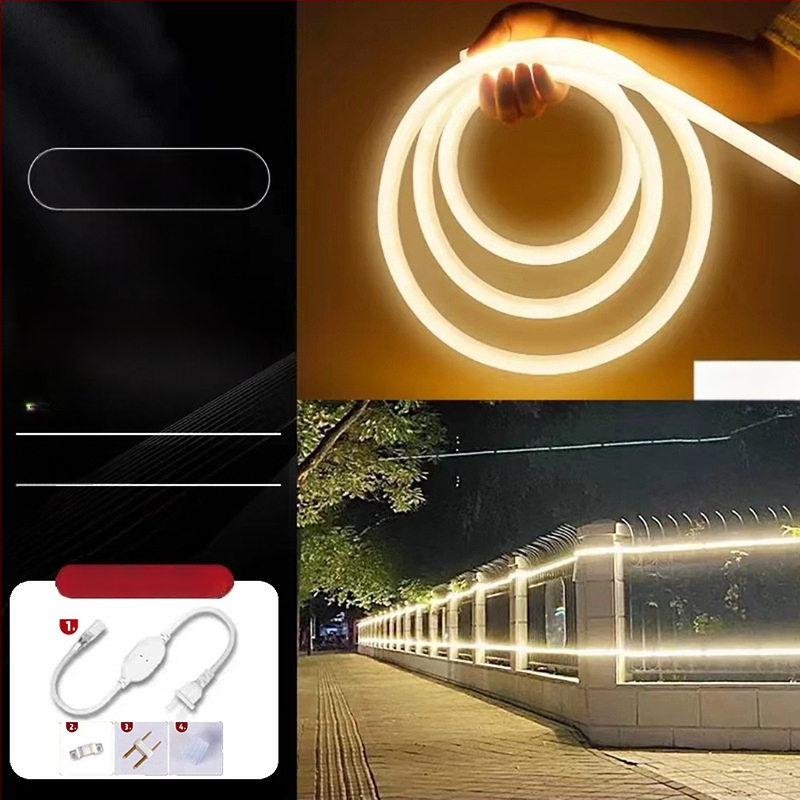 Bandă LED circulară - flexibilă din silicon, pentru exterior, rezistentă la apă (Nu este importată; Fără certificare; Nu este plătitor general de TVA)