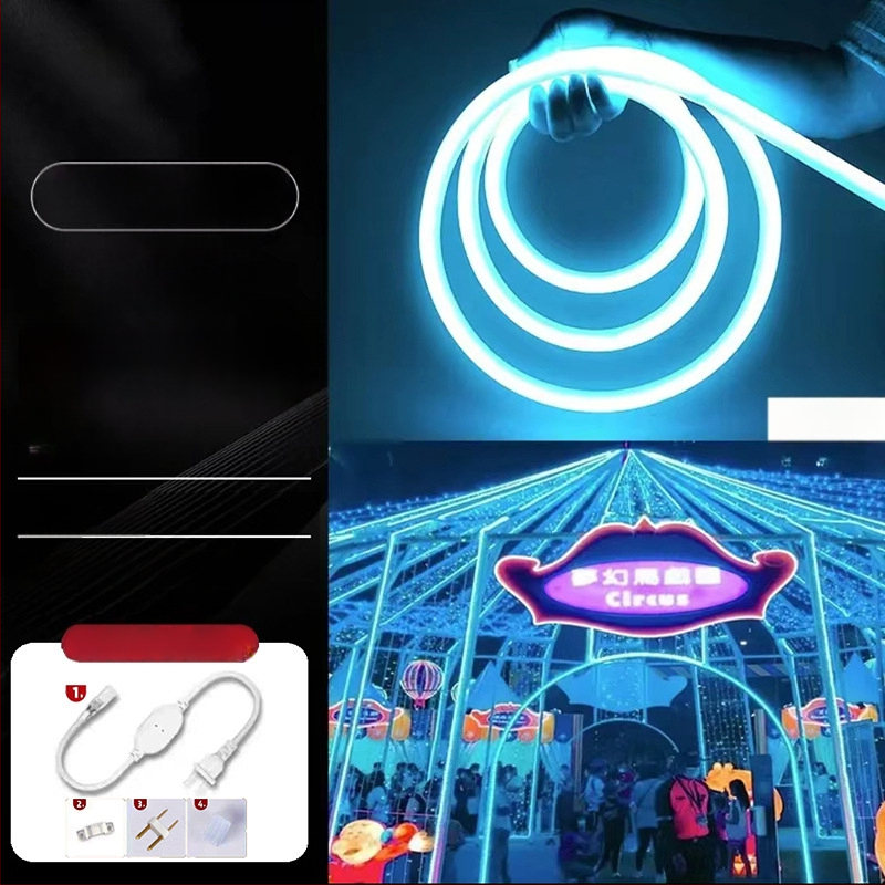 Bandă LED circulară - flexibilă din silicon, pentru exterior, rezistentă la apă (Nu este importată; Fără certificare; Nu este plătitor general de TVA)