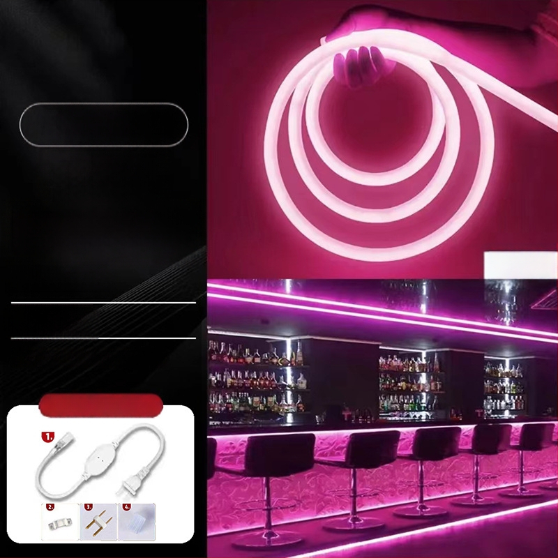 Bandă LED circulară - flexibilă din silicon, pentru exterior, rezistentă la apă (Nu este importată; Fără certificare; Nu este plătitor general de TVA)