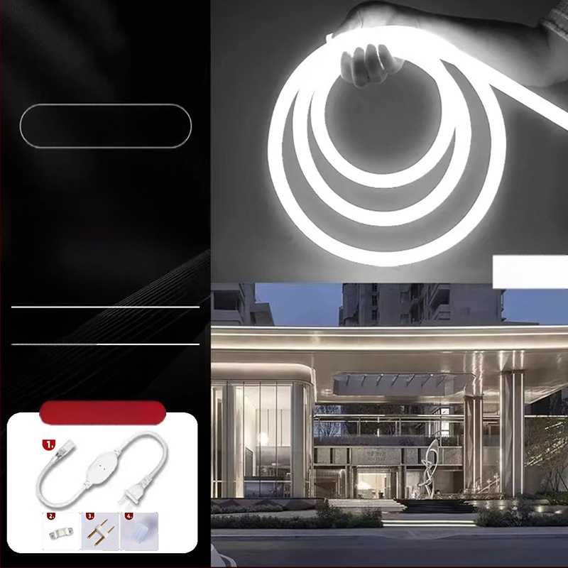 Bandă LED circulară - flexibilă din silicon, pentru exterior, rezistentă la apă (Nu este importată; Fără certificare; Nu este plătitor general de TVA)