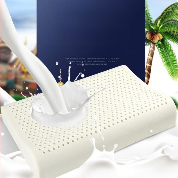 Latexový vankúš s 90% prírodným latexom, obdĺžnikový tvar, pletené jadro, výška 25 cm a viac, masážne granuly pre oporu krku