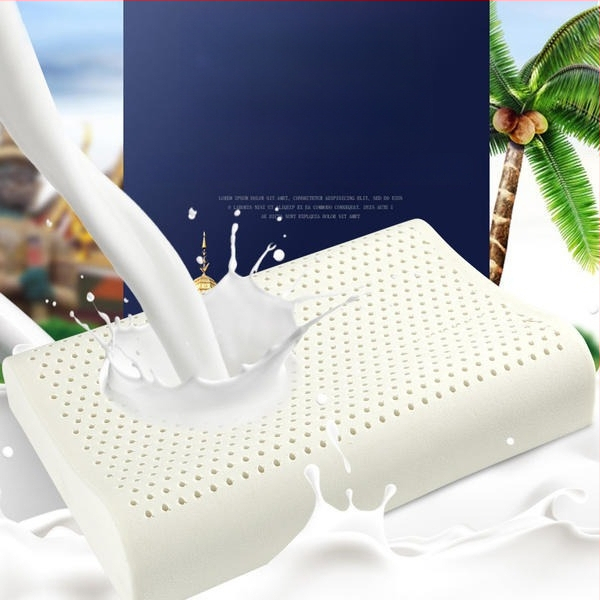 Latexový vankúš s 90% prírodným latexom, obdĺžnikový tvar, pletené jadro, výška 25 cm a viac, masážne granuly pre oporu krku