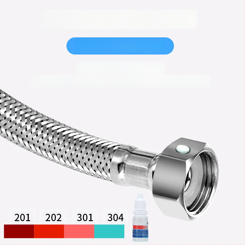 Innovator 304 ανοξείδωτος πλεγμένος σωλήνας από ανοξείδωτο ατσάλι - ανθεκτικός στην έκρηξη, σωλήνας εισόδου νερού υψηλής πίεσης για θερμαντήρες και τουαλέτες, με διπλά ατσάλινα άκρα, μοντέρνος μινιμαλιστικός σχεδιασμός