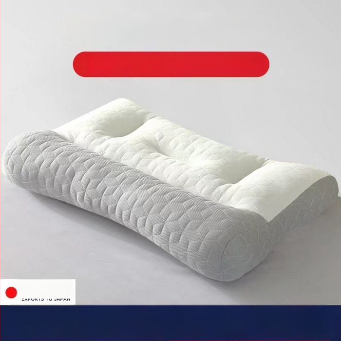 Set dvoch latexových vankúšov pre oporu krku – obdĺžnikový tvar, pletené jadro, latexový obsah 80–90%, vhodné pre bočné a chrbtové spanie