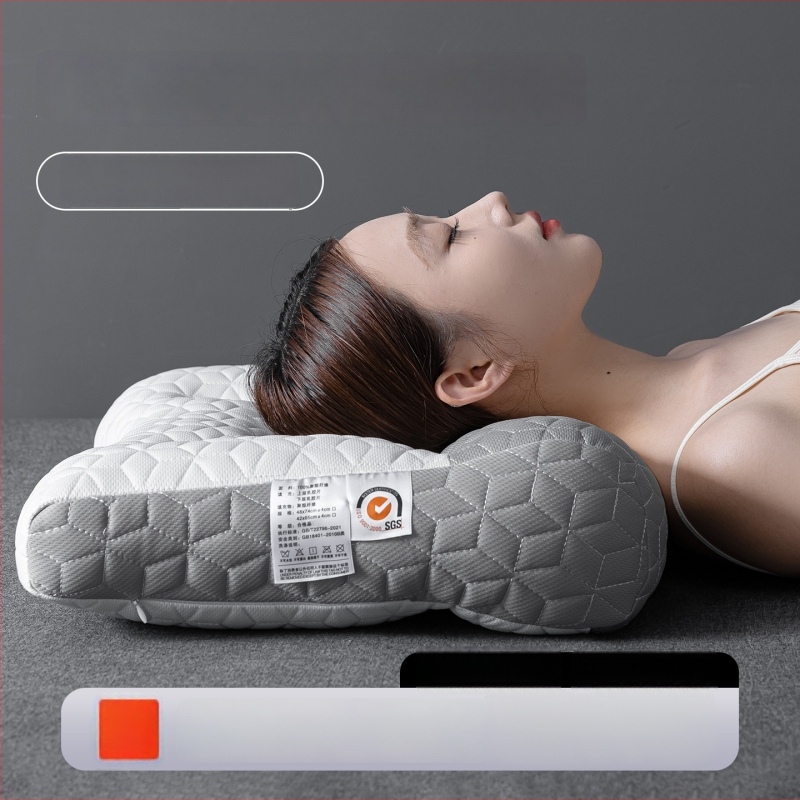 Set dvoch latexových vankúšov pre oporu krku – obdĺžnikový tvar, pletené jadro, latexový obsah 80–90%, vhodné pre bočné a chrbtové spanie