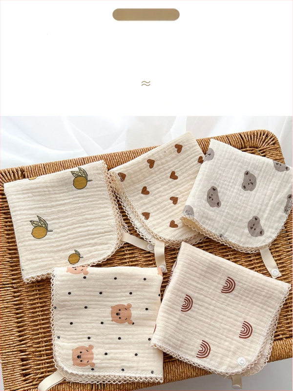 Servítka na sliny pre deti - 100% bavlna (≥95%), vysoká savosť, značka Hanbei