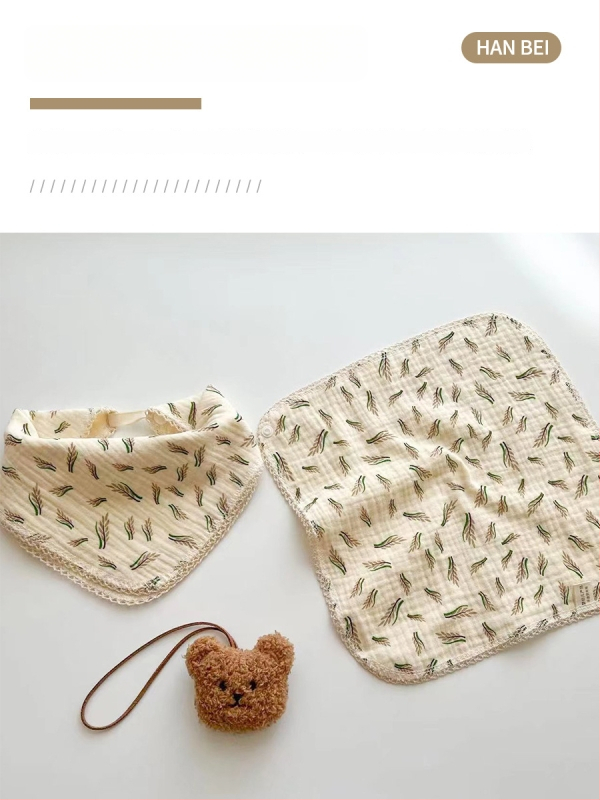 Servítka na sliny pre deti - 100% bavlna (≥95%), vysoká savosť, značka Hanbei