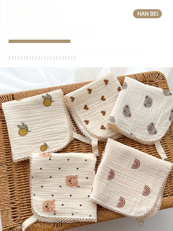 Servítka na sliny pre deti - 100% bavlna (≥95%), vysoká savosť, značka Hanbei