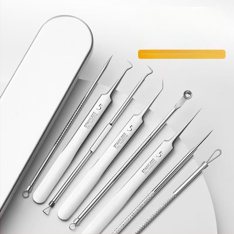 Sada ihiel na akné z nehrdzavejúcej ocele, 5 dielov, Produktové číslo 00009