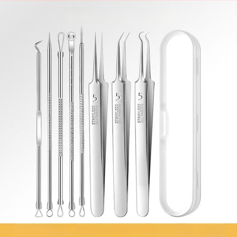 Sada ihiel na akné z nehrdzavejúcej ocele, 5 dielov, Produktové číslo 00009