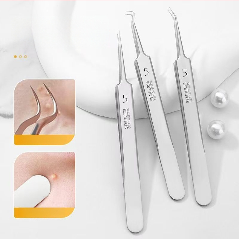 Sada ihiel na akné z nehrdzavejúcej ocele, 5 dielov, Produktové číslo 00009