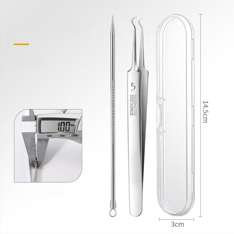 Sada ihiel na akné z nehrdzavejúcej ocele, 5 dielov, Produktové číslo 00009