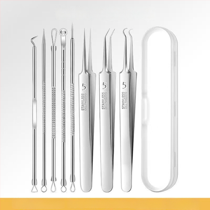 Sada ihiel na akné z nehrdzavejúcej ocele, 5 dielov, Produktové číslo 00009