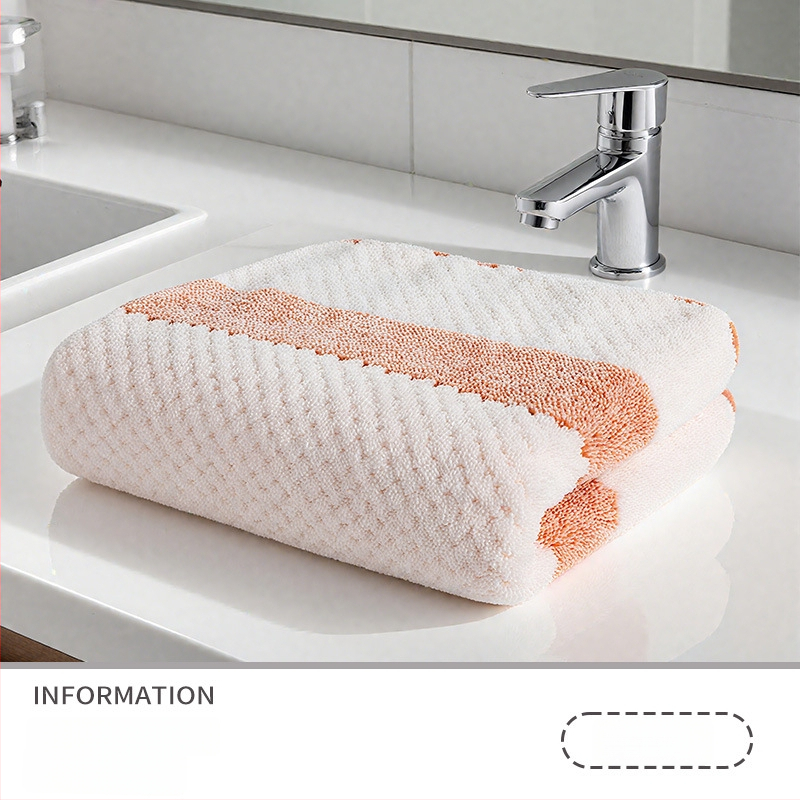 Кърпа с ананасова шарка на райета, удебелена, без памук, обшита, от суперфин влакна, 150D, тегло 80–100 g, кърпа за лице и за изсушаване на коса