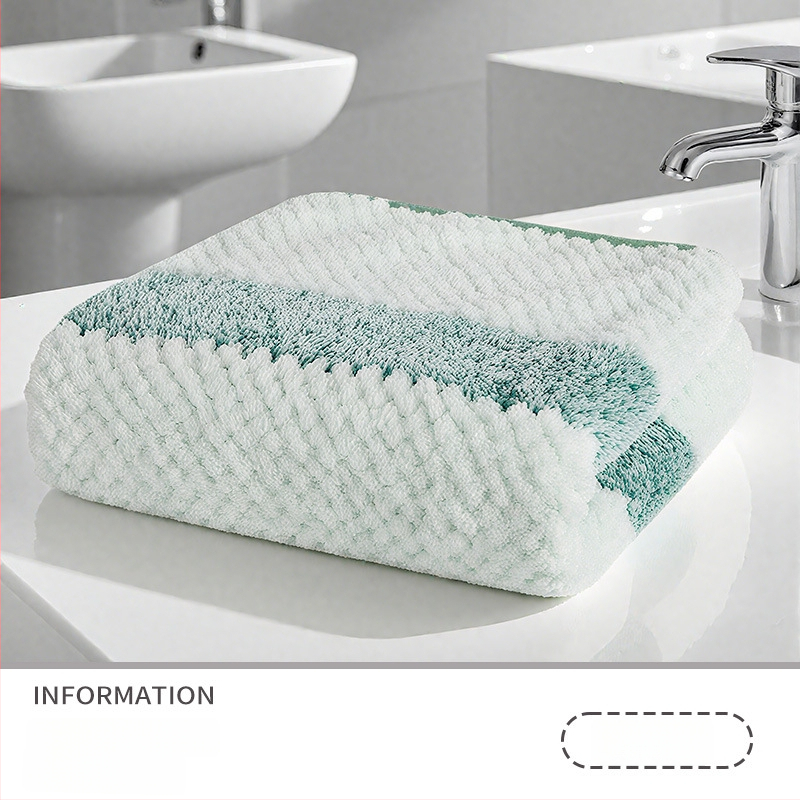 Кърпа с ананасова шарка на райета, удебелена, без памук, обшита, от суперфин влакна, 150D, тегло 80–100 g, кърпа за лице и за изсушаване на коса