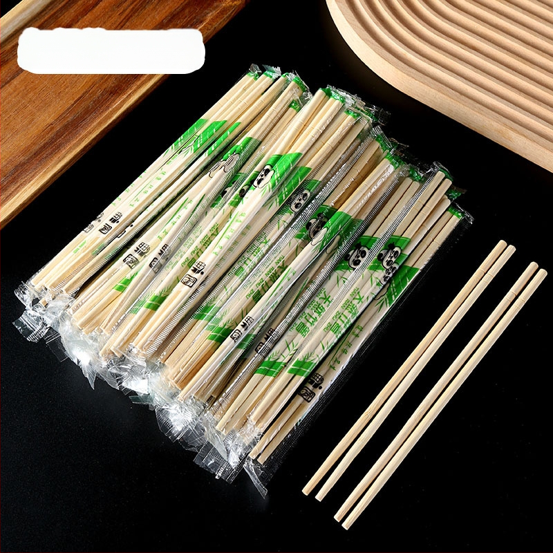 Jednorázové bambusové paličky pre reštaurácie, donášku a domáce použitie s potlačou loga — Produkt A28171