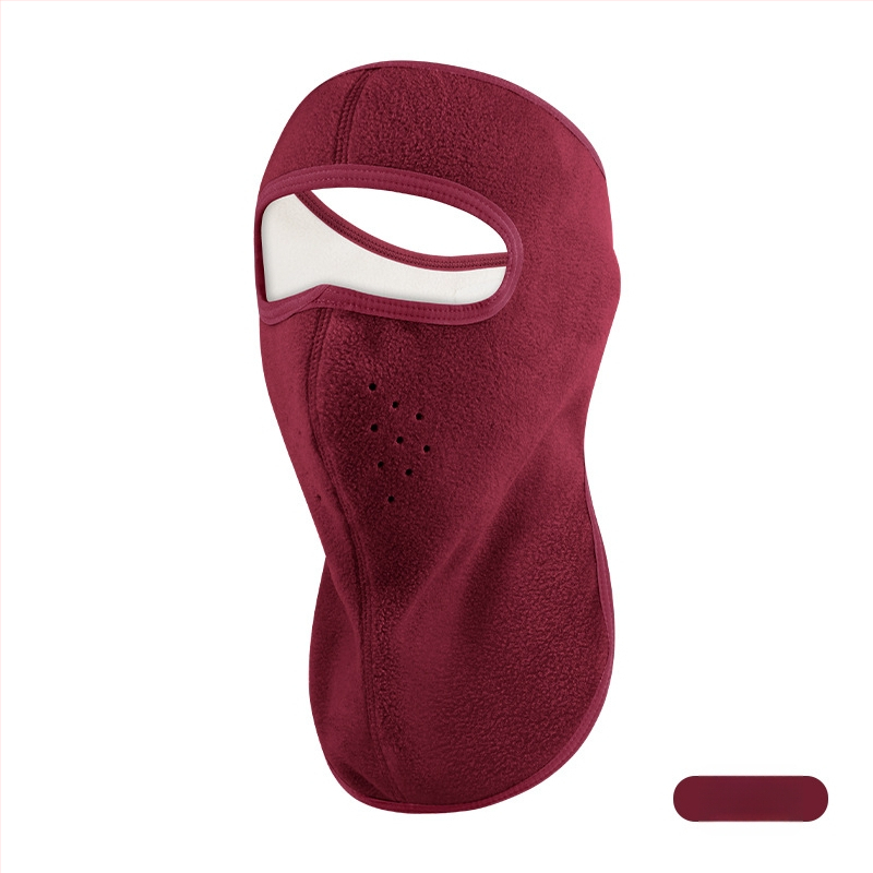 Jazdecká maska z polar fleece, vetru odolná, unisex, šitie štyrmi ihlami a šiestimi niťami