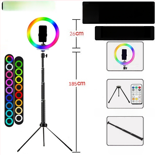 Chaobei RGB LED светлина за запълване с регулируема яркост, 10-50W, 5V, стойка за монтаж, за вътрешно, външно заснемане и стрийминг.