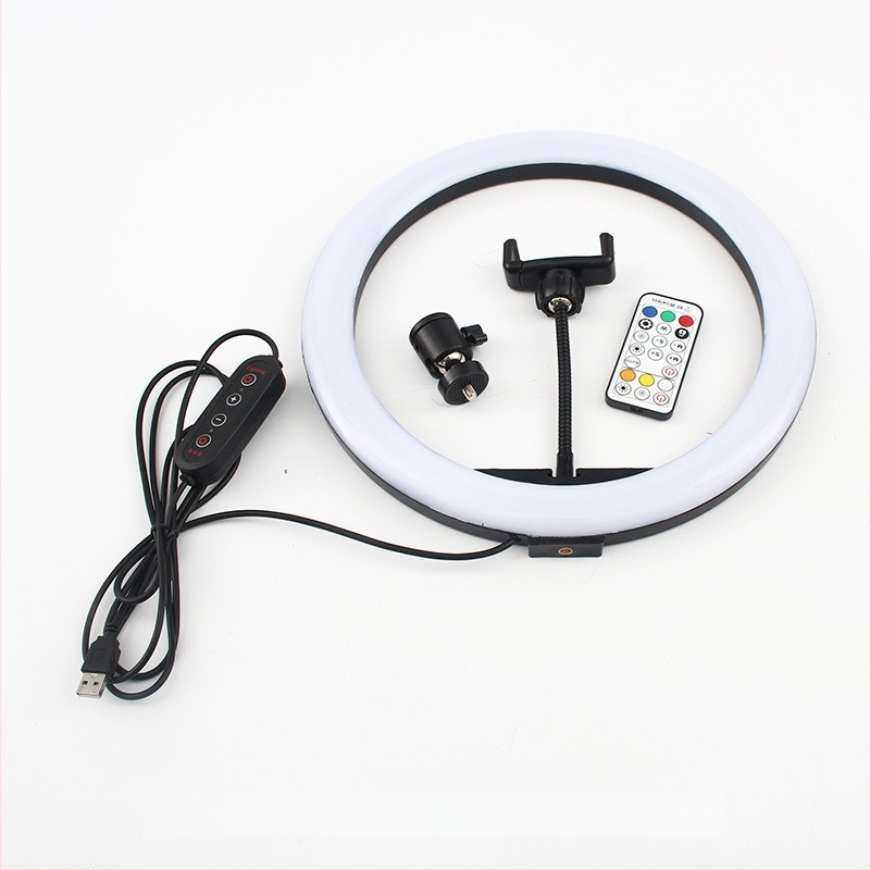 Chaobei RGB LED светлина за запълване с регулируема яркост, 10-50W, 5V, стойка за монтаж, за вътрешно, външно заснемане и стрийминг.