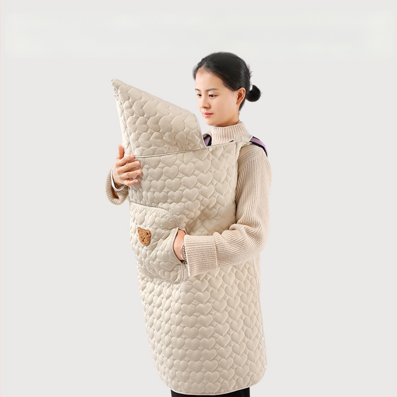 Покривало за количка за бебета с ветроустойчив плащ и презрамки, зимно удебелено одеяло, полиестер, за новородени до 3 години