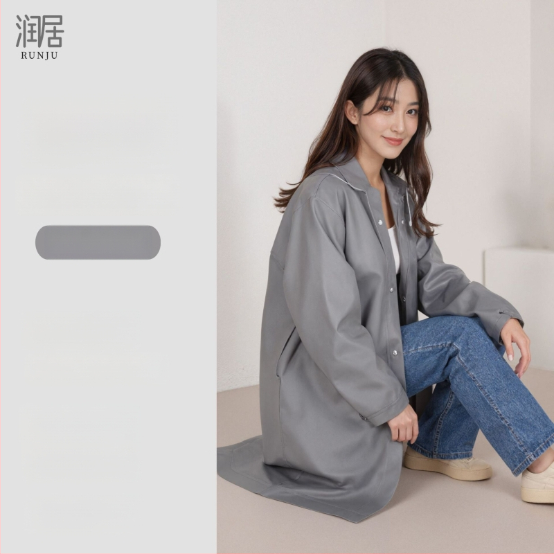 Еднократен дъждовен пончо за възрастни, дебелен EVA плат 18S, тегло 150 g, преносим, възможност за лого печат