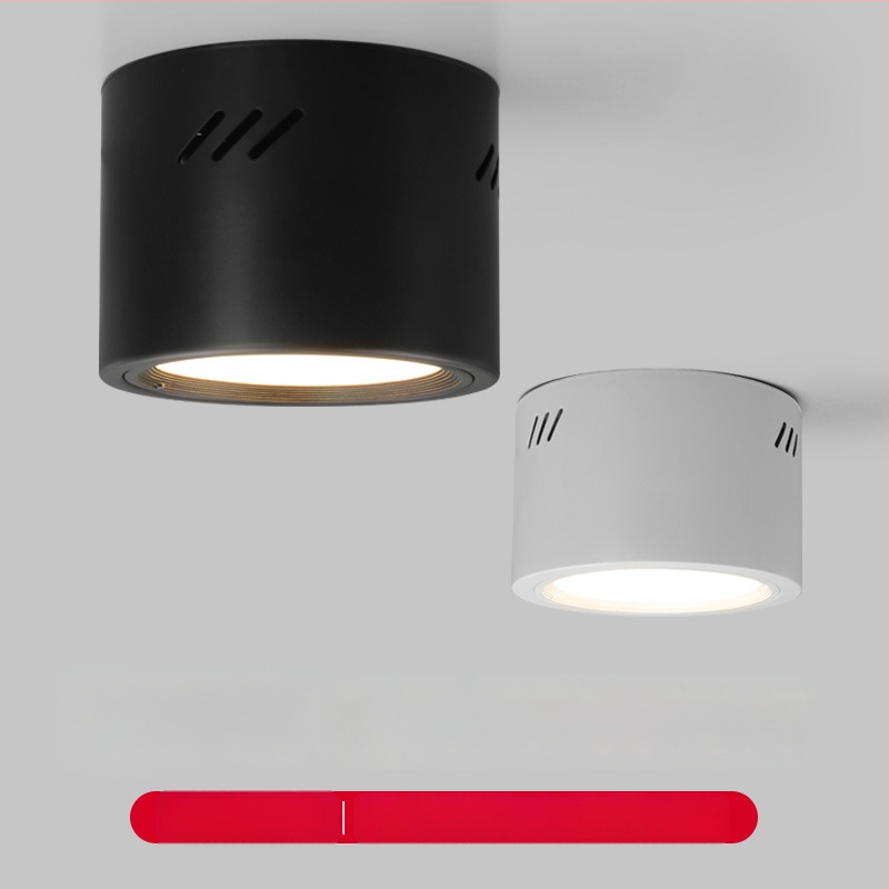 Kruhové LED downlight, povrchová montáž, 220V, hliníkový kryt, CE certifikát