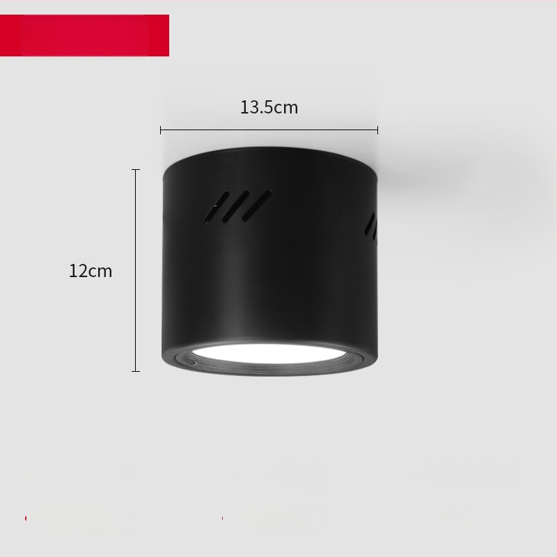 Kruhové LED downlight, povrchová montáž, 220V, hliníkový kryt, CE certifikát