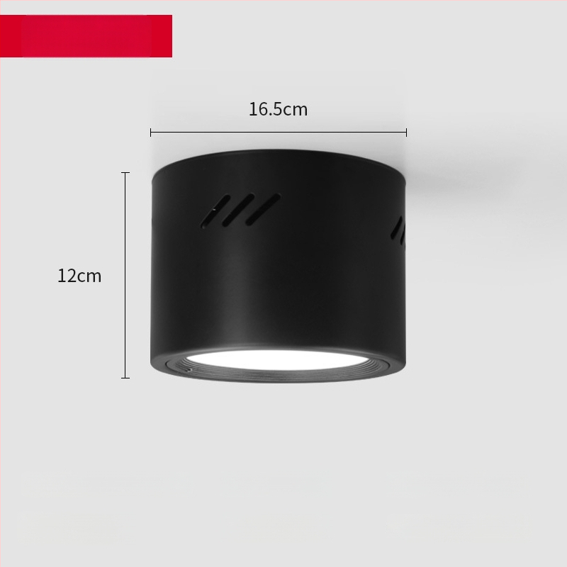 Kruhové LED downlight, povrchová montáž, 220V, hliníkový kryt, CE certifikát