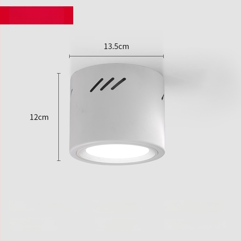 Kruhové LED downlight, povrchová montáž, 220V, hliníkový kryt, CE certifikát