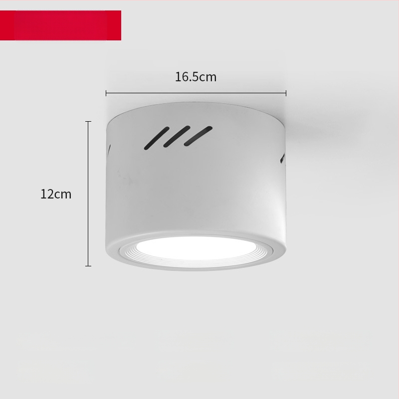 Kruhové LED downlight, povrchová montáž, 220V, hliníkový kryt, CE certifikát