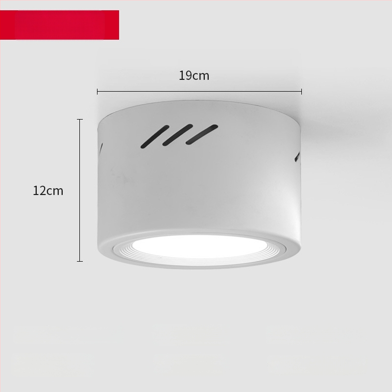 Kruhové LED downlight, povrchová montáž, 220V, hliníkový kryt, CE certifikát