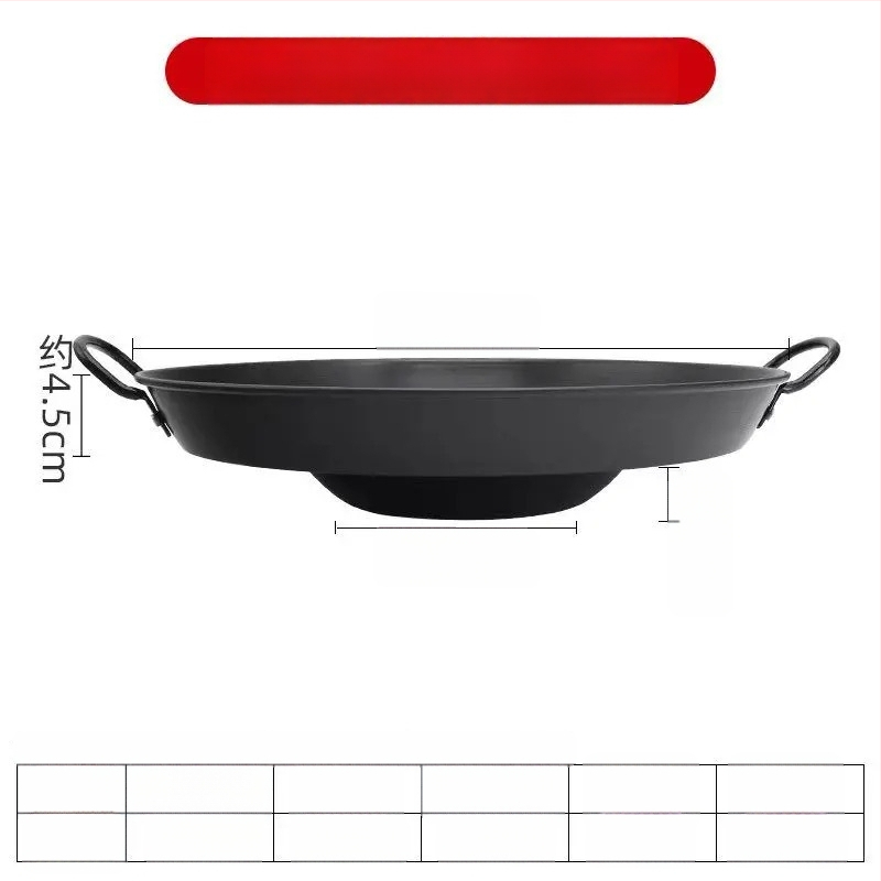 Wok z liatiny, odolný voči hrdzi, hĺbka 8 cm, dno s jedným plochým dnom, určený pre plynovú varnú dosku