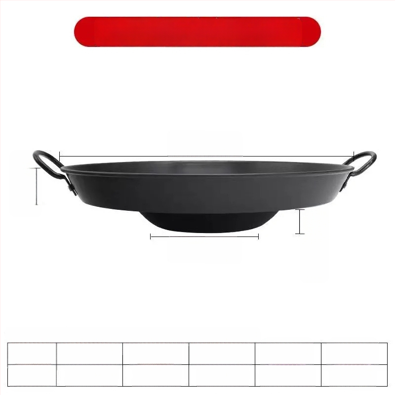 Wok z liatiny, odolný voči hrdzi, hĺbka 8 cm, dno s jedným plochým dnom, určený pre plynovú varnú dosku