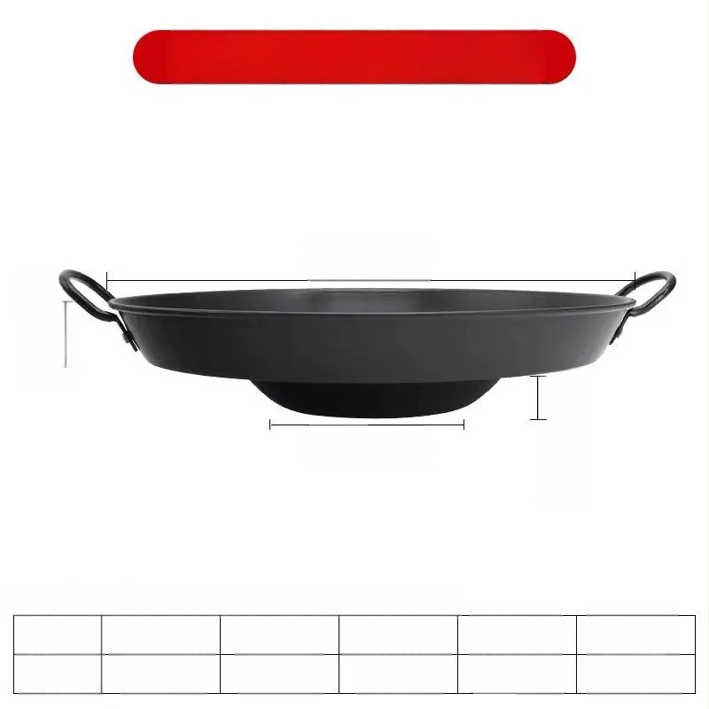 Wok z liatiny, odolný voči hrdzi, hĺbka 8 cm, dno s jedným plochým dnom, určený pre plynovú varnú dosku