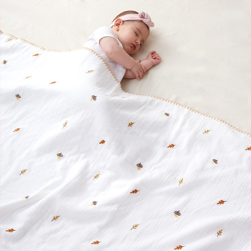 Бебешко марляно одеяло за баня, дишащо и кожно-приятелско, за всички сезони, тегло 200–300 g, за новородени