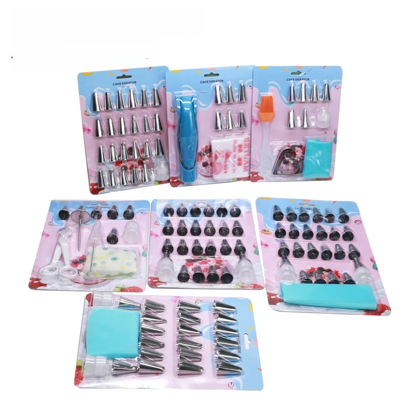 Sada konvertorov na zdobenie z nehrdzavejúcej ocele, 14 kusov, dekoratív set s PP komponentami na pečenie