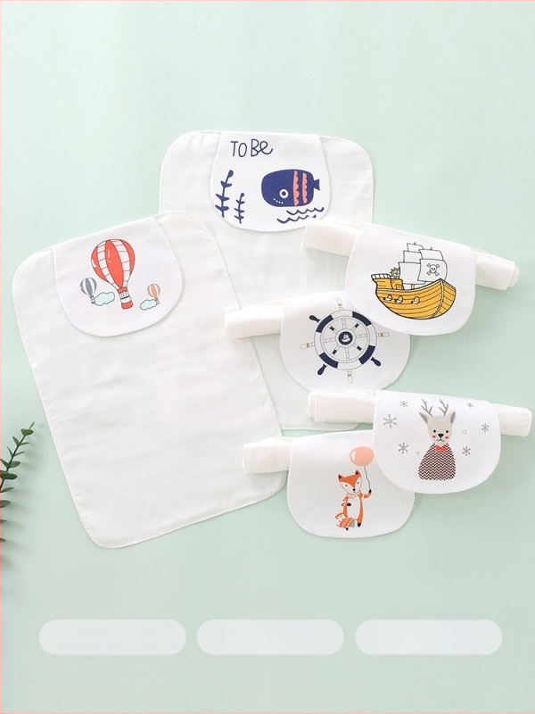 Detská osuška na pot, 2 kusy, bavlna nad 95%, značka Jieshi Bibi, pre novorodencov až do 1 roka, s karikatúrnym vzorom, nasávanie potu, bezpečnostná trieda A