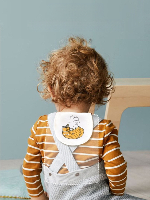 Detská osuška na pot, 2 kusy, bavlna nad 95%, značka Jieshi Bibi, pre novorodencov až do 1 roka, s karikatúrnym vzorom, nasávanie potu, bezpečnostná trieda A