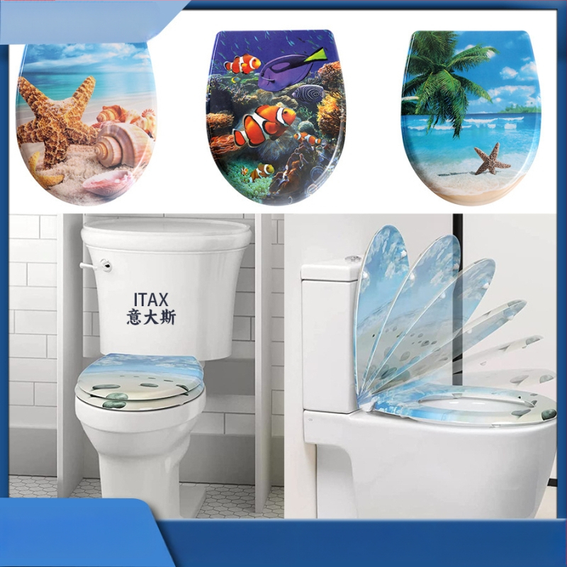 Toaletné sedadlo s mäkkou výstelkou, U-tvar, moderný minimalistický štýl, vzdialenosť dier 155 mm (nastaviteľná), vzorovaný povrch, model WD-819