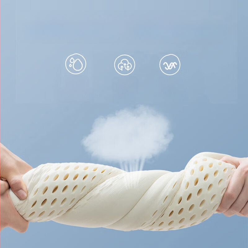 Pár jadier vankúša z prírodného latexu pre dospelých — podpora krku, obdĺžnikový tvar, tkaný jadrový materiál, latex 90%+ obsah